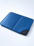 Coziekin cooling mat in water droplet blue, three-quarter view showing padded thickness